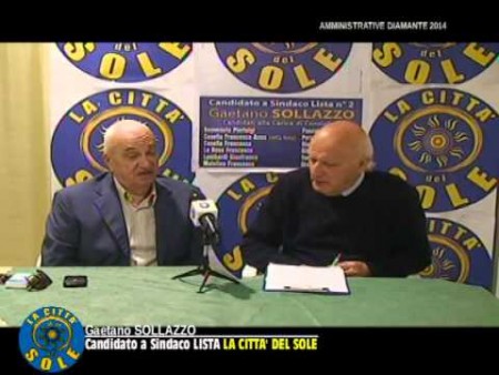 Intervista a GAETANO SOLLAZZO candidato a sindaco lista LA CITTA’ DEL SOLE