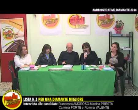 Intervista alle candidate della lista per una Diamante migliore