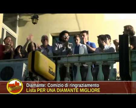 Comizio di ringraziamento della lista per una Diamante migliore