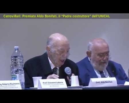 Castrovillari: Premiato Aldo Bonifati, “Padre costruttore dell’UniCal”
