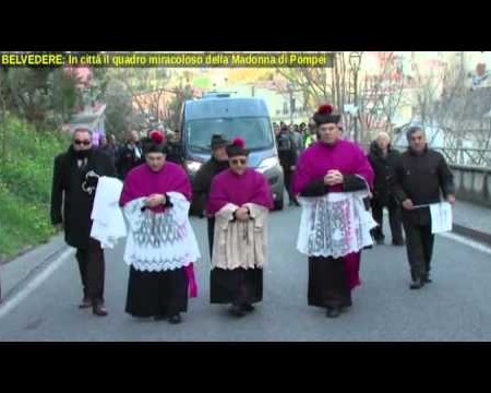 Belvedere, arrivo del quadro della Madonna di Pompei- immagini ed interviste