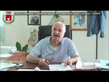 Porto di Diamante- conferenza stampa del Sindaco Gaetano Sollazzo -21/09/16