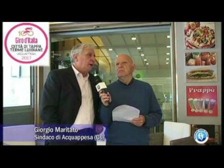 Giro d’italia, arrivo alle Terme Luigiane, intervista a Giorgio Maritato Sindaco di Acquappesa Cs