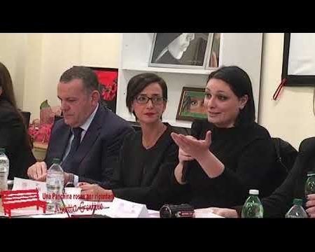 Marcellina: Una panchina rossa in ricordo di Annetta Gentile-convegno-inaugurazione