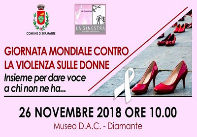 Diamante: Importante iniziativa per la Giornata Mondiale contro la violenza sulle donne