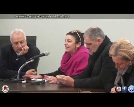 Diamante: Consiglio comunale del 21/12/18