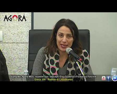 Diamante: Agorà M5S- Incontro con i deputati Elisa Scutellà e Francesco Forciniti