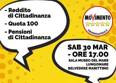 Belvedere M.mo: Incontro con i parlamentari M5S e il Meetup cittadino presenta il candidato a Sindaco