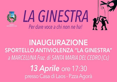 Santa Maria del Cedro: Inaugurazione nuova sede dello sportello Antiviolenza “La Ginestra”
