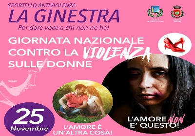 Giornata contro violenza sulle donne, le varie iniziative de “La Ginestra”