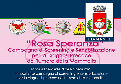 Torna a Diamante “Rosa Speranza” la campagna di screening e sensibilizzazione sul tumore della mammella