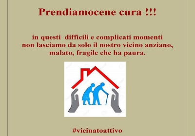 Coronavirus: Il Comune di Diamante promuove l’iniziativa #vicinatoattivo, prendiamoci cura dei nostri vicini anziani