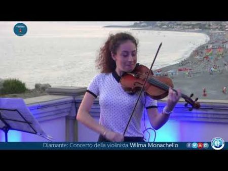 Diamante: Concerto della Violinista Wilma Monachello sul balcone di Largo Savonarola