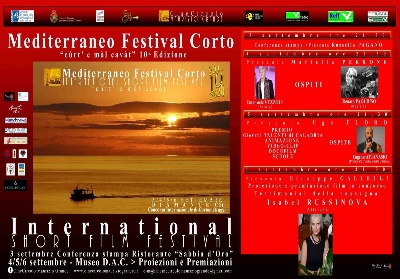 Diamante: Dal 3 al 6 Settembre la 10^ edizione del Mediterraneo Festival Corto