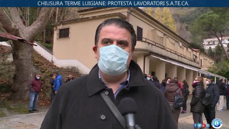 Chiusura delle Terme Luigiane – Protesta dei lavoratori Sateca- Immagini/interviste