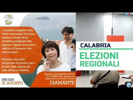 Elezioni Regionali: Diamante. Carlo Tansi incontra i cittadini
