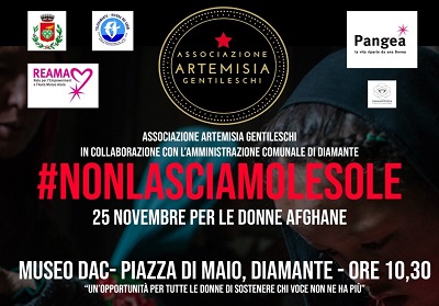 Diamante: Il 25 Novembre l’evento dell’Associazione Artemisia Gentileschi contro la violenza sulle donne