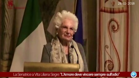 Liliana Segre. Appello ai giovani: “L’amore deve sempre vincere sull’odio”