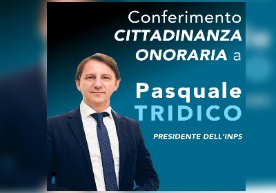 Diamante: Sabato 29 ottobre sarà conferita al Prof. Pasquale Tridico la Cittadinanza Onoraria