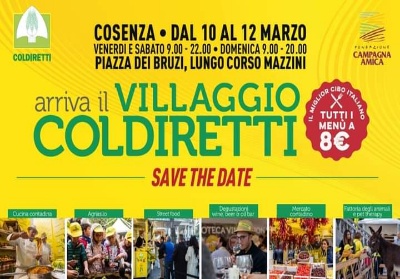 Cosenza: Arriva il Villagio Coldiretti. 10/12 marzo il Made in Italy agroalimentare