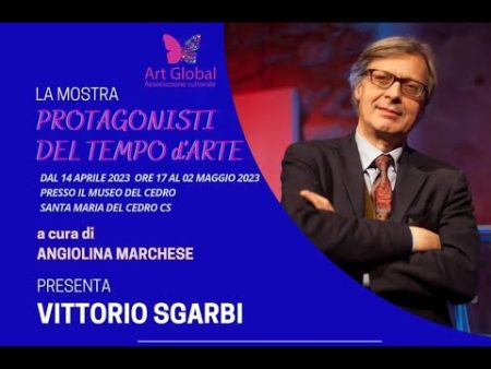 Vittorio Sgarbi inaugura la mostra “Protagonisti del tempo d’arte” – interviste