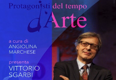 Vittorio Sgarbi a S. Maria del Cedro per la mostra "Protagonisti del tempo d’arte"