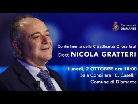 Diamante: Conferimento della Cittadinanza Onoraria al Procuratore Nicola Gratteri