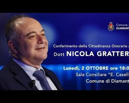 Diamante: Conferimento della Cittadinanza Onoraria al Procuratore Nicola Gratteri