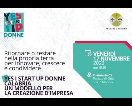 Diamante: Progetto “Yes I start up Donne Calabria”