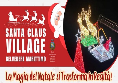 Belvedere M.Mo si traforma nel Villaggio di Babbo Natale. Tante iniziative dal 13 al 17 dicembre