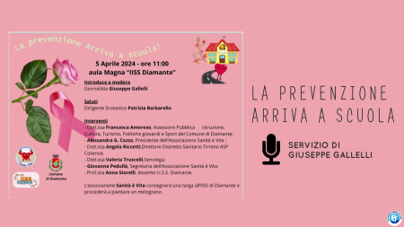 IISS di Diamante: “La Prevenzione arriva a scuola” – servizio