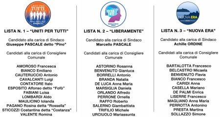 Elezioni  a Diamante. I Candidati ed i programmi delle tre Liste