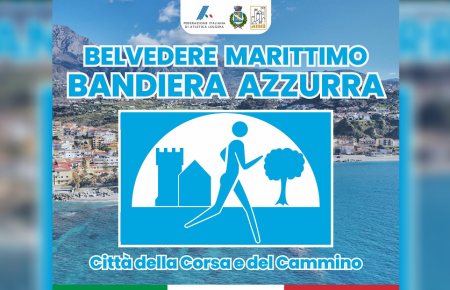 La prestigiosa Bandiera Azzurra a Belvedere M.mo. Città della corsa, del cammino e del benessere