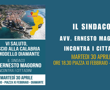 Il Sindaco di Diamante Ernesto Magorno incontra i cittadini