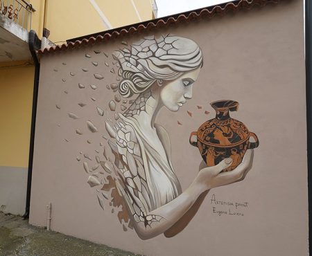 A Marcellina un secondo murale che racconta l'antica città di Laos