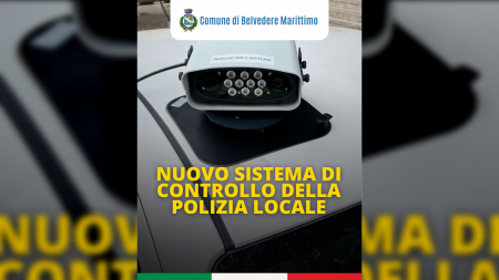 Belvedere M.mo: Attivato l’Autoscan Capture, un innovativo sistema di controllo della Polizia Locale