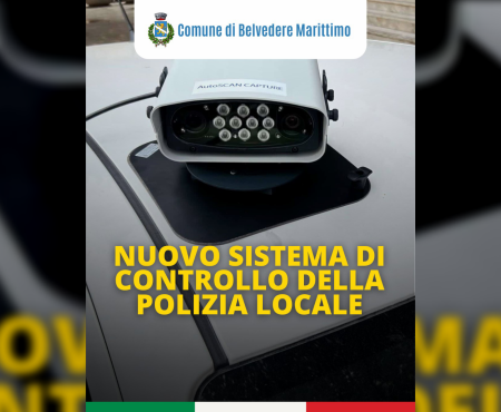 Belvedere M.mo: Attivato l’Autoscan Capture, un innovativo sistema di controllo della Polizia Locale