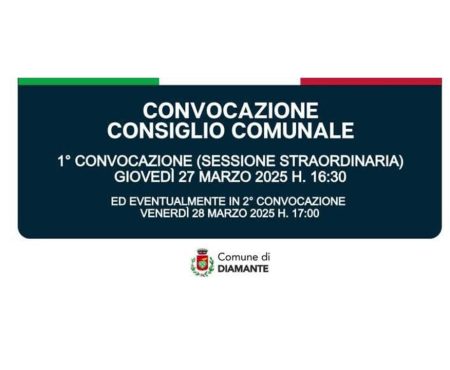 Diamante: Consiglio Comunale del 27/03/2025