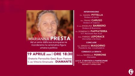 Incontro dedicato alla memoria di Marianna Presta