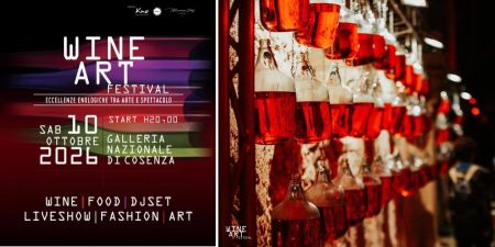 Quinta edizione del WineArt Festival, il vino e l’arte si incontrano a Cosenza