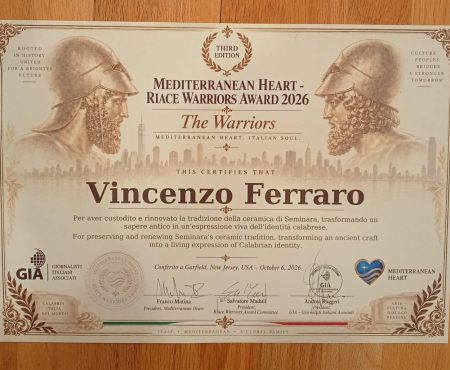 L'arte della ceramica di Seminara conquista gli Stati Uniti. Premiato Il maestro Vincenzo Ferraro