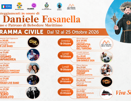 Zero Assoluto, Silvia Mezzanotte e Cosimo Papandrea: Belvedere M.mo in festa per San Daniele