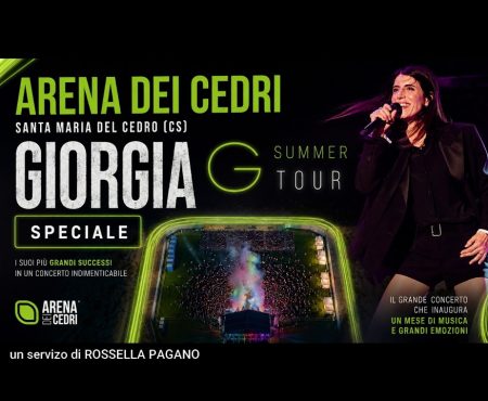 Giorgia firma una notte magica all’Arena dei Cedri
